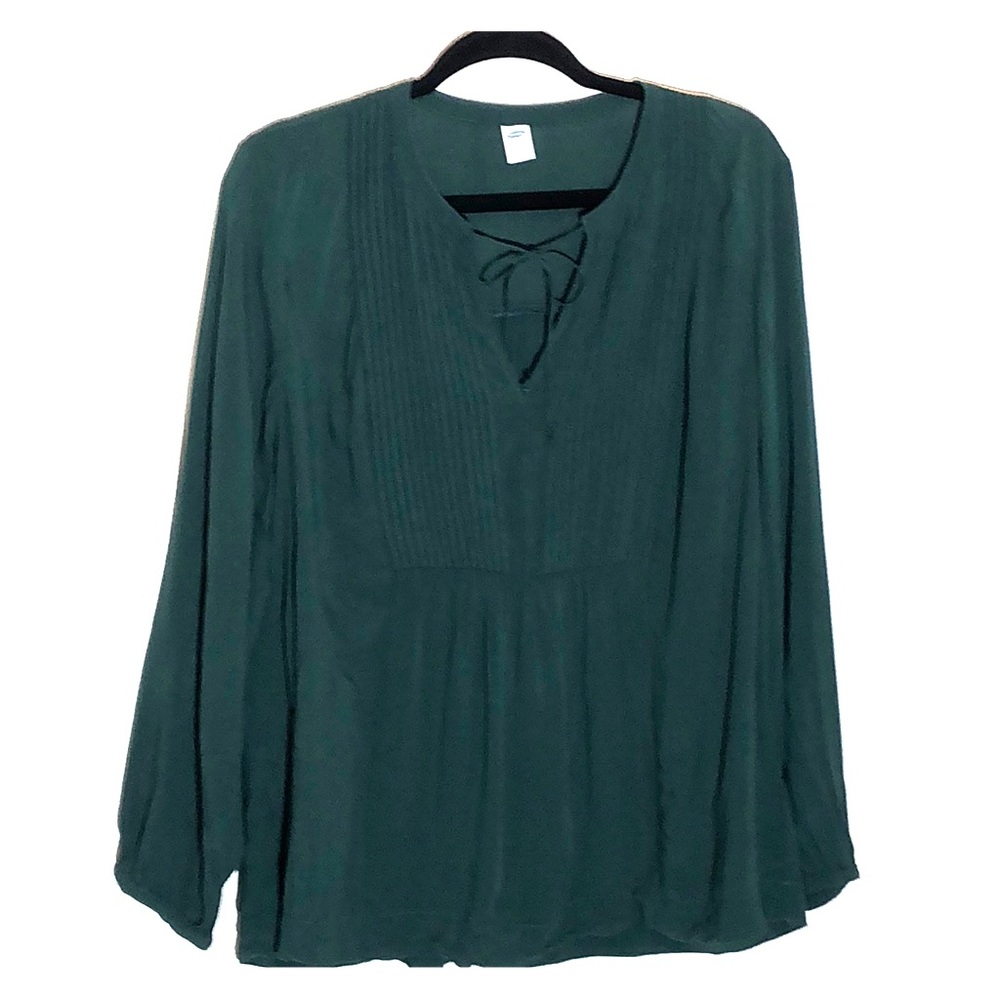 Boho Chic Hunter Green Rayon Tunic Large